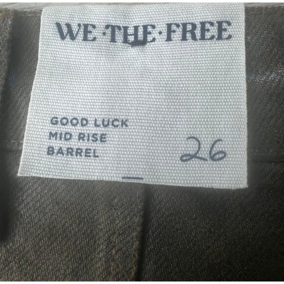 We The Free Good Luck Mid Rise Barrel Pants In Olive Green Womens Size 26 - Picture 11 of 15